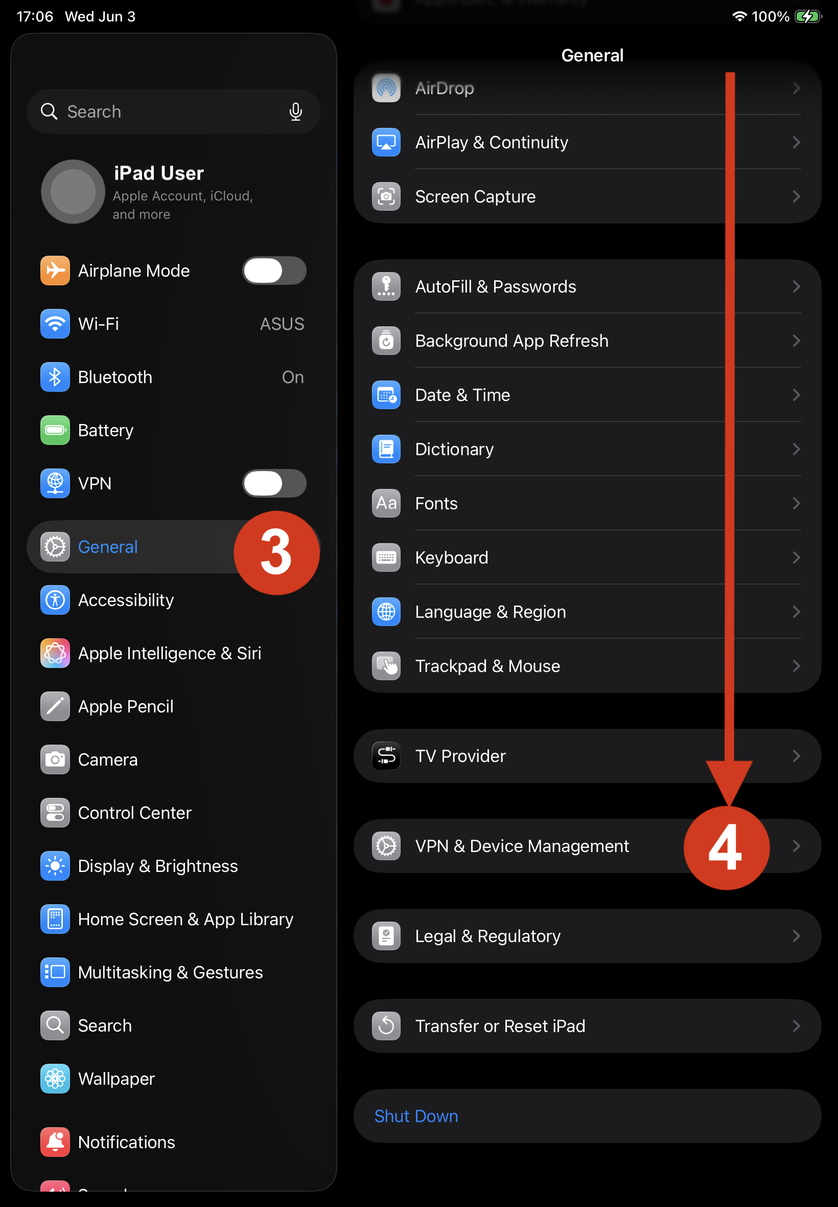 Device Management settings