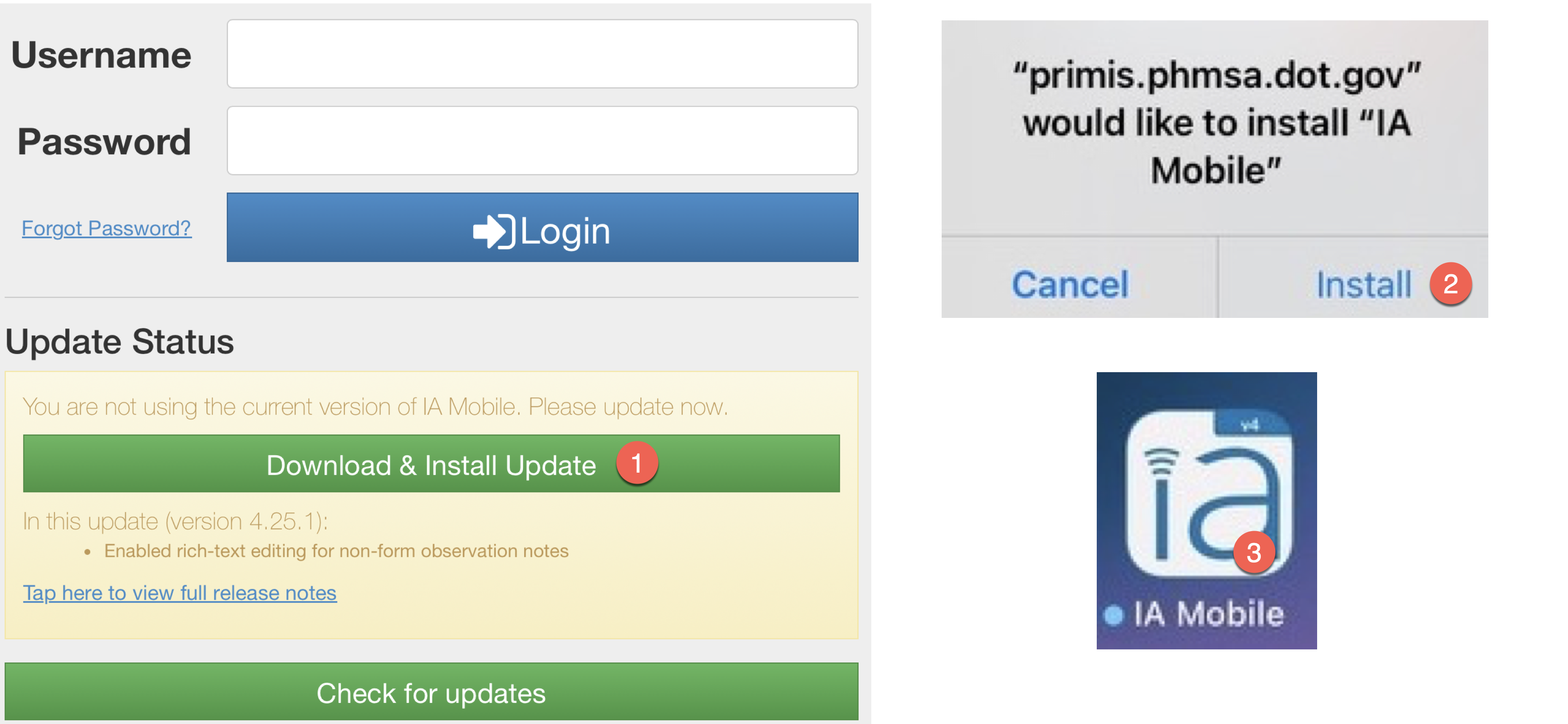 Install update process