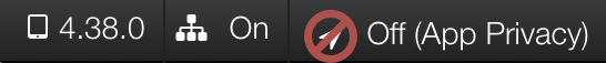 Location services disabled status bar
