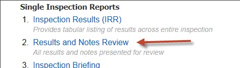 Results and Notes