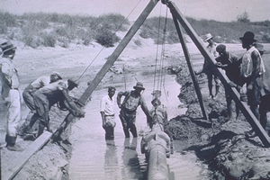 Historic pipe laying